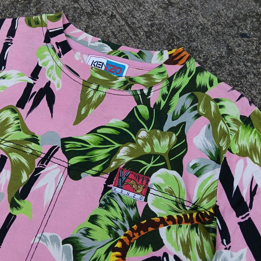 Kenzo "Bamboo" Tiger T-shirt (Category: Shirts) located in Lucena. Submitted by gaaaaarments.phv3 (Listing ID 1468098873, Image 3). Description: Kenzo "Bamboo" Tiger T-shirt Verygood Condition Flaw / Issue : None Xs on tag 17 Width / 23.5 Length 1,499 + Shipping Fee.