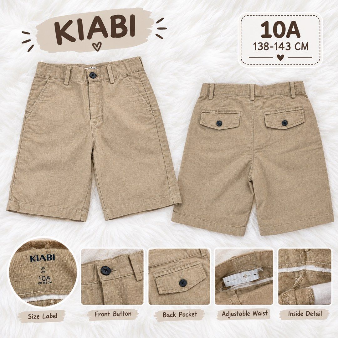 Kiabi kids short (Category: Babies & Kids Fashion) located in Vigan. Submitted by aaamoreapparel (Listing ID 1468134597, Image 1). Description: Flat lay measurements: waist 24 inch Length 16 inch .