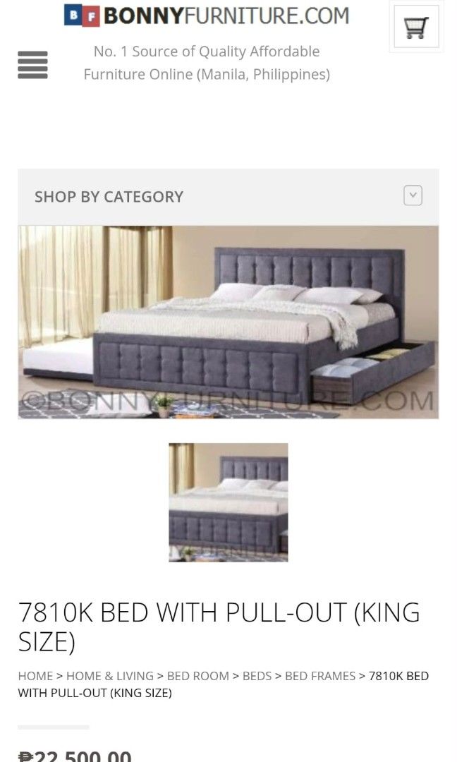 KING SIZE BED USED BED FRAME WITH STORAGE AND PULLOUTS (Category: Bed Frames & Mattresses) located in Binan City. Submitted by chloedvoutletshoppe (Listing ID 1468091305, Image 3). Description: i fotgot the brand na po pickup at our house ayusin niyo na lang po yubg ibang mga kahoy pero overall nagagamit pa po siya and ne screws po halos lahat anjan pero in xase me kulang maghanda na lang po kayo ng screws ✔️ All items are 100% authentic ✔️ Money