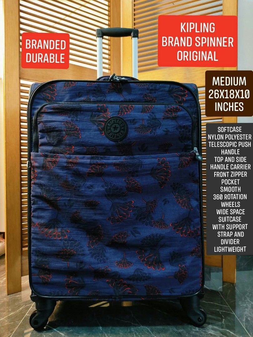 🧳KIPLING TROLLEY (Category: Luggage) located in Manila. Submitted by chocoman0235367 (Listing ID 1468062751, Image 1). Description: 📍KIPLING BRAND TROLLEY LUGGAGE ORIGINAL📍 ⚡⚡SALE⚡⚡ KIPLING BRAND ORIGINAL IMPORTED FROM JAPAN MEDIUM SIZE ✨Softcase Nylon Polyester ✨Front Zipper Pocket ✨Telescopic Push Handle ✨Top and Side Handle Carrier ✨Smooth 360 Wheels Rotation ✨Wide space Suitcase With support Strap and Pocket ✨Lightweight NO ISSUE‼️Very Goo