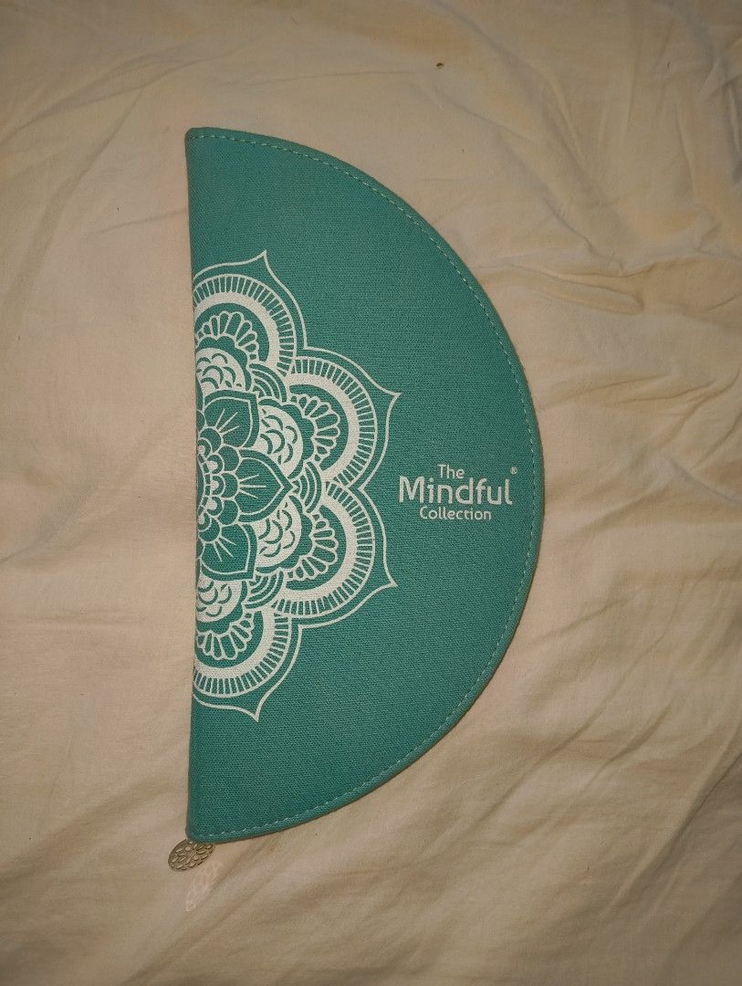KnitPro The Mindful Collection Case Only - Teal (Category: Stationery & School Supplies) located in Antipolo. Submitted by kei.regalado (Listing ID 1468114386, Image 1). Description: - Authentic teal fabric case from The Mindful Collection featuring a chic white mandala print - Secure teal zipper closure accented with a cute metal flower charm - Opens completely flat for easy access - Features labeled slots to keep knitting needles (sizes 3mm to 