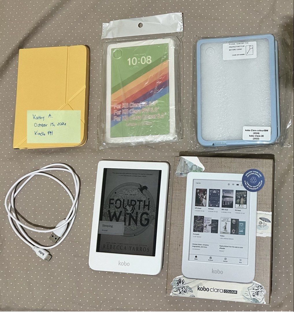 Kobo Clara Colour (Category: E-Readers) located in Leyte. Submitted by carkch (Listing ID 1468213598, Image 1). Description: For Sale: Kobo Clare Colour (used) - P12,000 + SF - in good condition, no scratches/defects - Inclusions: Original box w/ USB charging cable Installed Screen Protector Origami Buttery Yellow Cover Clear Case Blue Cover Case RFS: want to try other ereaders MOD: J&T MOP: Maribank, Gotyme.
