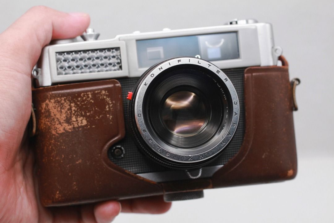 Konica S [35mm Film Rangefinder] (Category: Cameras) located in Marikina City. Submitted by musashixmusashi (Listing ID 1466641986, Image 1). Description: condition: 7/10 [makinis pero angat na edges ng leatherette] • fully serviced 2026.09.23 • clean glass, no fungus • clean viewfinder, framelines, and rf patch function: 9/10 • speeds and apertures work • frame counter works • light meter works • film advance and rewind work • pc sync port (for 