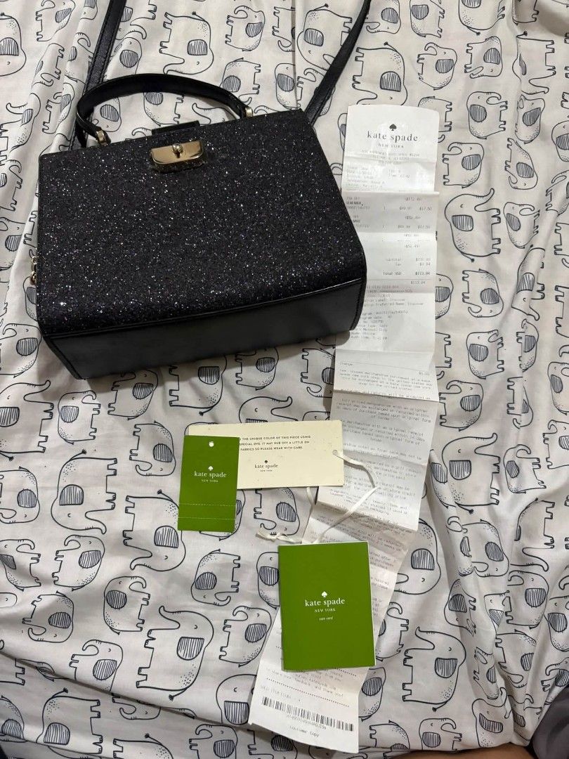 K*te Spade Shining Glitters Bag (Category: Shoulder Bags) located in Manila. Submitted by nicolette_carido2024 (Listing ID 1468068229, Image 3). Description: KATE SPADE CROSSBODY KIRIN BLACK SPARKLY GLITTER✨ BNEW CONDITION INCLUSION: •RECEIPT •CARE CARD •THANKYOU CARD 🏷️5,000 NOVALICHES, Q.C +SF 📩📩📩.