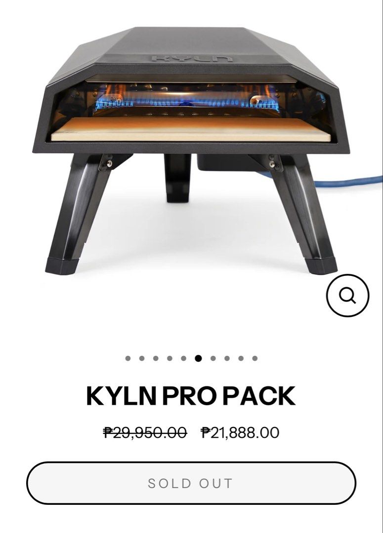 KYLN Pro Pack Pizza Oven (Category: Ovens & Toasters) located in Taguig. Submitted by joshllee94 (Listing ID 1468196066, Image 3). Description: https://www.kyln.ph/collections/all/products/kyln-pro-pack The Kyln Pro is our most advanced gas-powered portable oven yet. Sear steaks 🥩, roast meats 🍗, and dish out perfect pizzas 🍕 in seconds with this versatile oven. With a more powerful, efficient burner and thicker stone for greater heat retentio