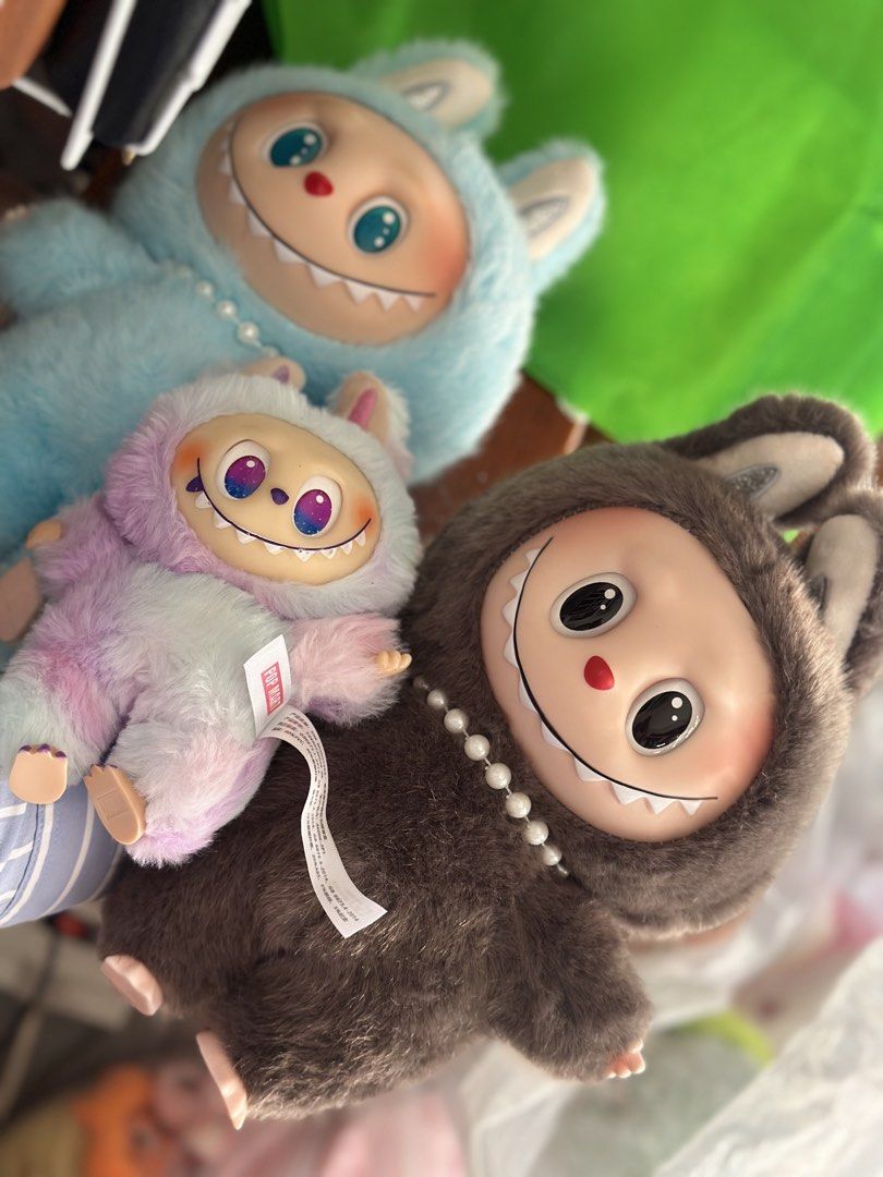 Labubu big models (blue and brown) (Category: Designer & Blind Box Toys) located in Baguio. Submitted by cherylcaps95 (Listing ID 1468139591, Image 1). Description: 400 each Get both for 700.