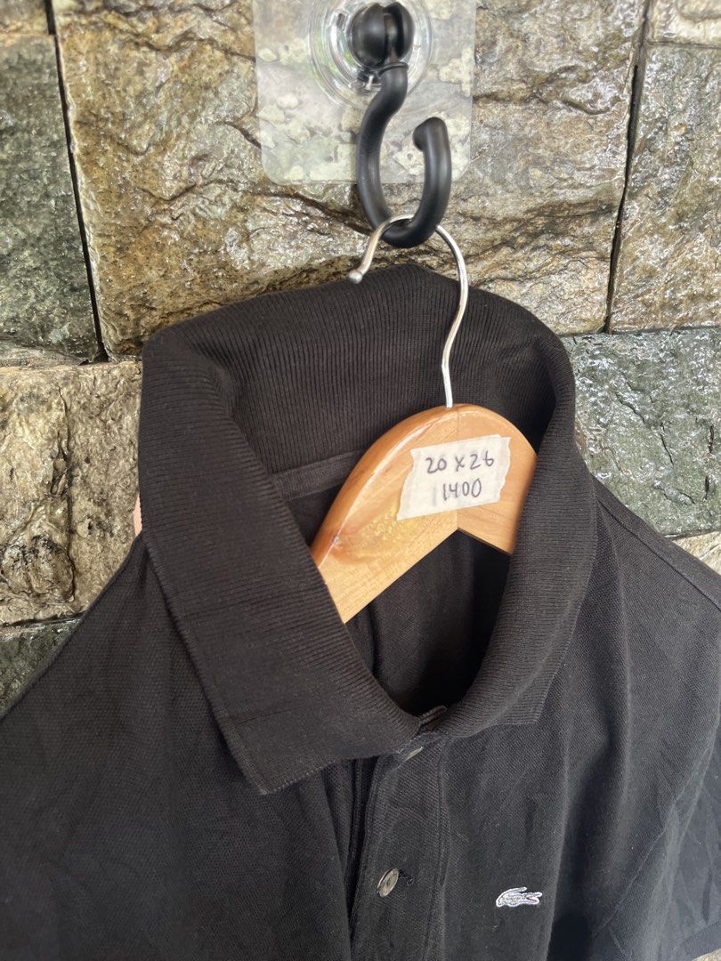 Lacoste All Black Poloshirt (Category: Tshirts & Polo Shirts ) located in Cagayan de Oro. Submitted by curatedheirloomph_ (Listing ID 1468235188, Image 3). Description: 𝘿𝙞𝙢𝙚𝙣𝙨𝙞𝙤𝙣𝙨: 20x26 𝘽𝙚𝙨𝙩 𝙁𝙞𝙩: Medium 𝘾𝙤𝙣𝙙𝙞𝙩𝙞𝙤𝙣 & 𝘾𝙤𝙡𝙤𝙧 𝙍𝙖𝙩𝙚: Excellent (9.5/10) 𝙄𝙨𝙨𝙪𝙚: N/A 𝘼𝙪𝙩𝙝𝙚𝙣𝙩𝙞𝙘𝙞𝙩𝙮 𝘿𝙚𝙘𝙡𝙖𝙧𝙖𝙩𝙞𝙤𝙣: Authentic.