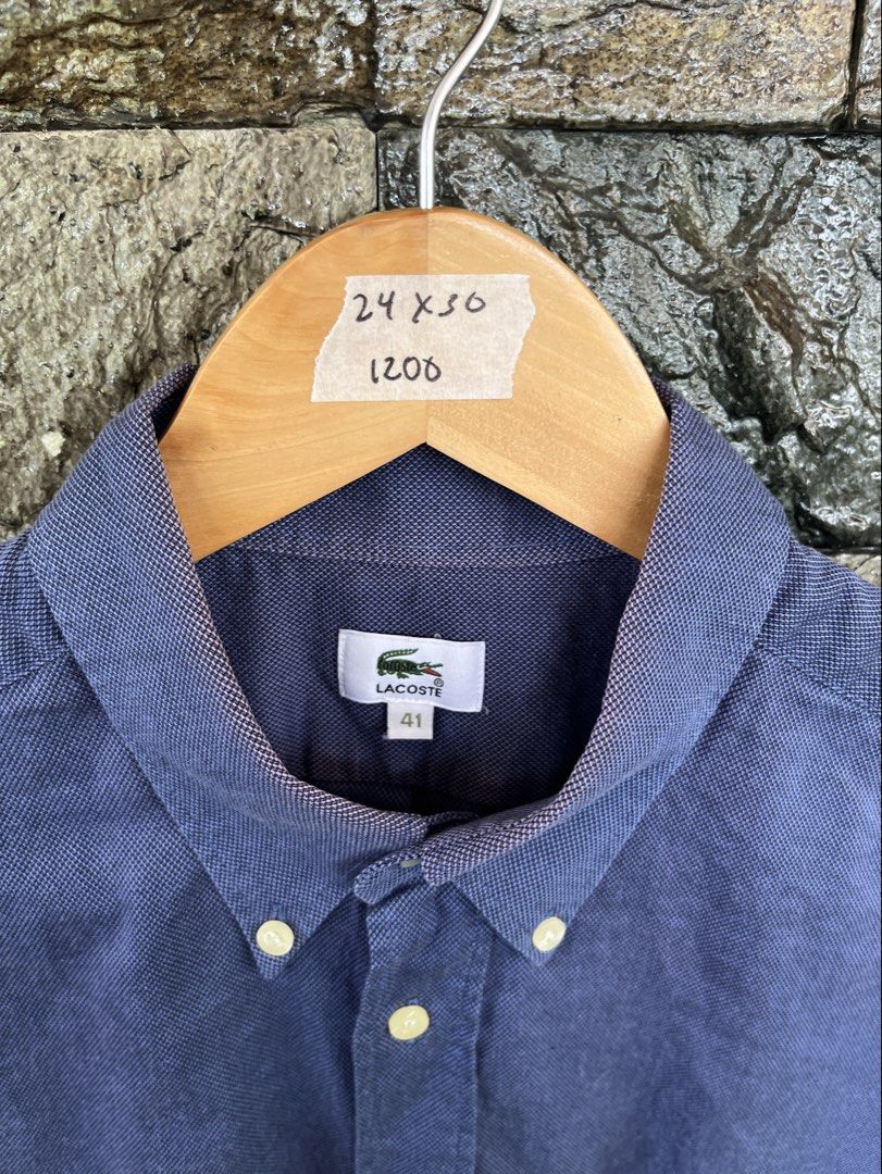 Lacoste Blue Polo Shortsleeve (Category: Formal Shirts) located in Cagayan de Oro. Submitted by curatedheirloomph_ (Listing ID 1468240631, Image 2). Description: 𝘿𝙞𝙢𝙚𝙣𝙨𝙞𝙤𝙣𝙨: 24x30 𝘽𝙚𝙨𝙩 𝙁𝙞𝙩: XL - XXL 𝘾𝙤𝙣𝙙𝙞𝙩𝙞𝙤𝙣 & 𝘾𝙤𝙡𝙤𝙧 𝙍𝙖𝙩𝙚: Excellent (9.5/10) 𝙄𝙨𝙨𝙪𝙚: N/A 𝘼𝙪𝙩𝙝𝙚𝙣𝙩𝙞𝙘𝙞𝙩𝙮 𝘿𝙚𝙘𝙡𝙖𝙧𝙖𝙩𝙞𝙤𝙣: Authentic.