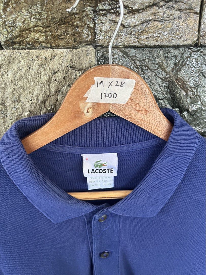 Lacoste Blue Poloshirt (Category: Tshirts & Polo Shirts ) located in Cagayan de Oro. Submitted by curatedheirloomph_ (Listing ID 1468101098, Image 2). Description: 𝘿𝙞𝙢𝙚𝙣𝙨𝙞𝙤𝙣𝙨: 19x28 𝘽𝙚𝙨𝙩 𝙁𝙞𝙩: Medium - Large 𝘾𝙤𝙣𝙙𝙞𝙩𝙞𝙤𝙣 & 𝘾𝙤𝙡𝙤𝙧 𝙍𝙖𝙩𝙚: Excellent (9.5/10) 𝙄𝙨𝙨𝙪𝙚: Minimal signs of usage 𝘼𝙪𝙩𝙝𝙚𝙣𝙩𝙞𝙘𝙞𝙩𝙮 𝘿𝙚𝙘𝙡𝙖𝙧𝙖𝙩𝙞𝙤𝙣: Authentic.