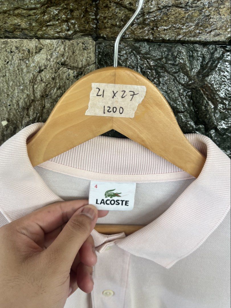 Lacoste Cream Poloshirt (Category: Tshirts & Polo Shirts ) located in Cagayan de Oro. Submitted by curatedheirloomph_ (Listing ID 1468228882, Image 2). Description: 𝘿𝙞𝙢𝙚𝙣𝙨𝙞𝙤𝙣𝙨: 21x27 𝘽𝙚𝙨𝙩 𝙁𝙞𝙩: Medium - Large 𝘾𝙤𝙣𝙙𝙞𝙩𝙞𝙤𝙣 & 𝘾𝙤𝙡𝙤𝙧 𝙍𝙖𝙩𝙚: Excellent (9.5/10) 𝙄𝙨𝙨𝙪𝙚: Needs wash, cut wash tag 𝘼𝙪𝙩𝙝𝙚𝙣𝙩𝙞𝙘𝙞𝙩𝙮 𝘿𝙚𝙘𝙡𝙖𝙧𝙖𝙩𝙞𝙤𝙣: Authentic.