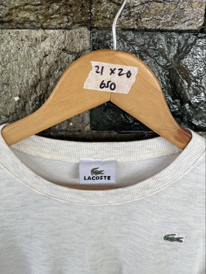 Lacoste Cream Shirt (Category: Tshirts & Polo Shirts ) located in Cagayan de Oro. Submitted by curatedheirloomph_ (Listing ID 1468229713, Image 2). Description: 𝘿𝙞𝙢𝙚𝙣𝙨𝙞𝙤𝙣𝙨: 21x26 𝘽𝙚𝙨𝙩 𝙁𝙞𝙩: Medium - Large 𝘾𝙤𝙣𝙙𝙞𝙩𝙞𝙤𝙣 & 𝘾𝙤𝙡𝙤𝙧 𝙍𝙖𝙩𝙚: Excellent (9.5/10) 𝙄𝙨𝙨𝙪𝙚: N/A.
