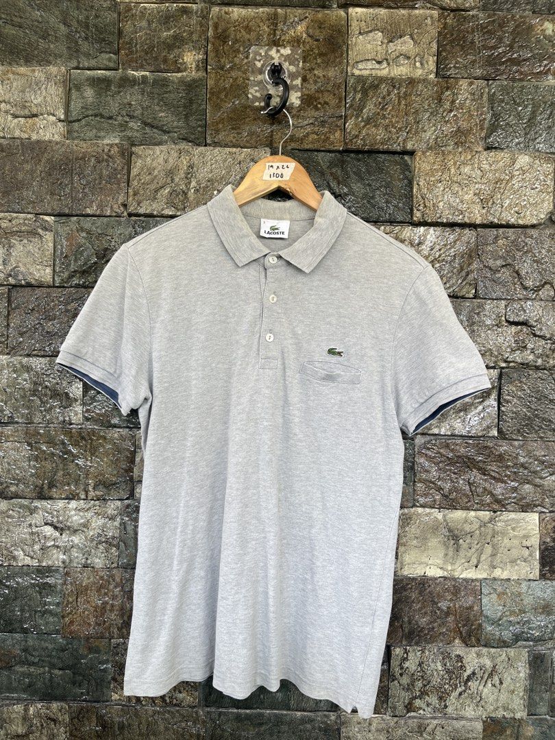 Lacoste Gray Poloshirt (Category: Tshirts & Polo Shirts ) located in Cagayan de Oro. Submitted by curatedheirloomph_ (Listing ID 1468231138, Image 1). Description: 𝘿𝙞𝙢𝙚𝙣𝙨𝙞𝙤𝙣𝙨: 19x26 𝘽𝙚𝙨𝙩 𝙁𝙞𝙩: Small - Medium 𝘾𝙤𝙣𝙙𝙞𝙩𝙞𝙤𝙣 & 𝘾𝙤𝙡𝙤𝙧 𝙍𝙖𝙩𝙚: Excellent (9.5/10) 𝙄𝙨𝙨𝙪𝙚: N/A 𝘼𝙪𝙩𝙝𝙚𝙣𝙩𝙞𝙘𝙞𝙩𝙮 𝘿𝙚𝙘𝙡𝙖𝙧𝙖𝙩𝙞𝙤𝙣: Authentic.