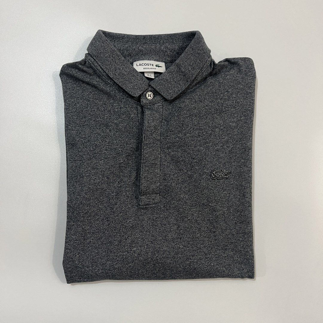 Lacoste Grey (Category: Tshirts & Polo Shirts ) located in Cebu City. Submitted by ubecthrift (Listing ID 1468103425, Image 2). Description: Medium on tag 19.5 width 25.5 length No flaws Excellent condition Authentic 💯.