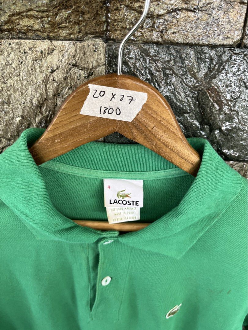 Lacoste Light Green Poloshirt (Category: Tshirts & Polo Shirts ) located in Cagayan de Oro. Submitted by curatedheirloomph_ (Listing ID 1468112458, Image 2). Description: 𝘿𝙞𝙢𝙚𝙣𝙨𝙞𝙤𝙣𝙨: 20x27 𝘽𝙚𝙨𝙩 𝙁𝙞𝙩: Medium - Large 𝘾𝙤𝙣𝙙𝙞𝙩𝙞𝙤𝙣 & 𝘾𝙤𝙡𝙤𝙧 𝙍𝙖𝙩𝙚: Excellent (9.5/10) 𝙄𝙨𝙨𝙪𝙚: N/A 𝘼𝙪𝙩𝙝𝙚𝙣𝙩𝙞𝙘𝙞𝙩𝙮 𝘿𝙚𝙘𝙡𝙖𝙧𝙖𝙩𝙞𝙤𝙣: Authentic.