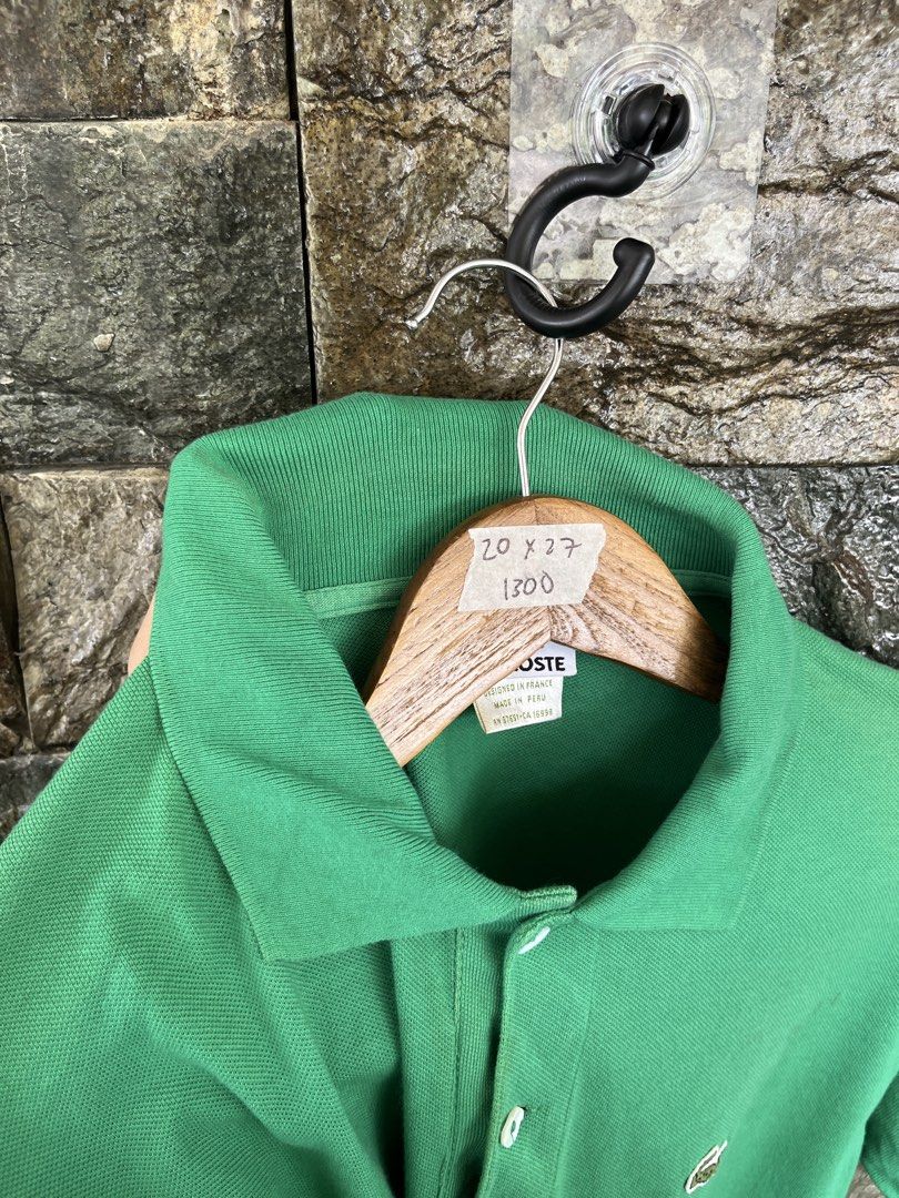 Lacoste Light Green Poloshirt (Category: Tshirts & Polo Shirts ) located in Cagayan de Oro. Submitted by curatedheirloomph_ (Listing ID 1468112458, Image 3). Description: 𝘿𝙞𝙢𝙚𝙣𝙨𝙞𝙤𝙣𝙨: 20x27 𝘽𝙚𝙨𝙩 𝙁𝙞𝙩: Medium - Large 𝘾𝙤𝙣𝙙𝙞𝙩𝙞𝙤𝙣 & 𝘾𝙤𝙡𝙤𝙧 𝙍𝙖𝙩𝙚: Excellent (9.5/10) 𝙄𝙨𝙨𝙪𝙚: N/A 𝘼𝙪𝙩𝙝𝙚𝙣𝙩𝙞𝙘𝙞𝙩𝙮 𝘿𝙚𝙘𝙡𝙖𝙧𝙖𝙩𝙞𝙤𝙣: Authentic.