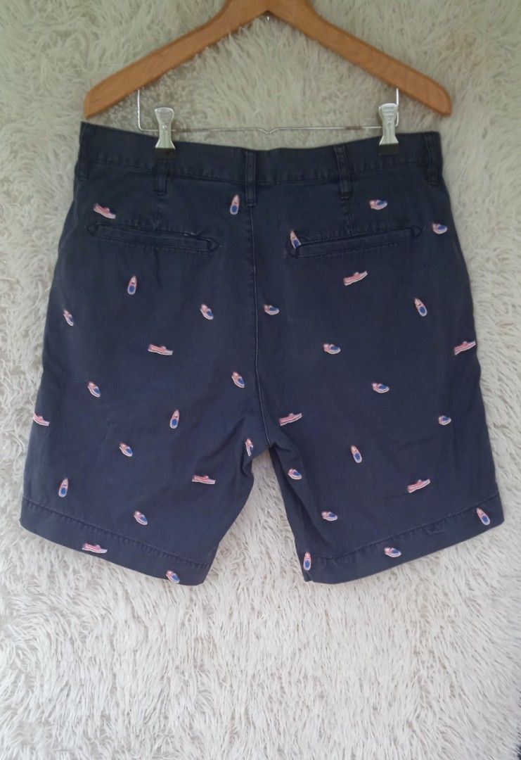 Lacoste Live embroidered boat shoe logo (Category: Shorts) located in Davao. Submitted by lee_ly (Listing ID 1468074991, Image 2). Description: "From UKAY SOURCE" LACOSTE LIVE - lightly used (since this is from UKAY)but still in very good condition - color:navy blue with embroidered boat shoe logo - embroidered lacoste logo - color rate: 9/10 - W 34 L 19 (actual measurement).