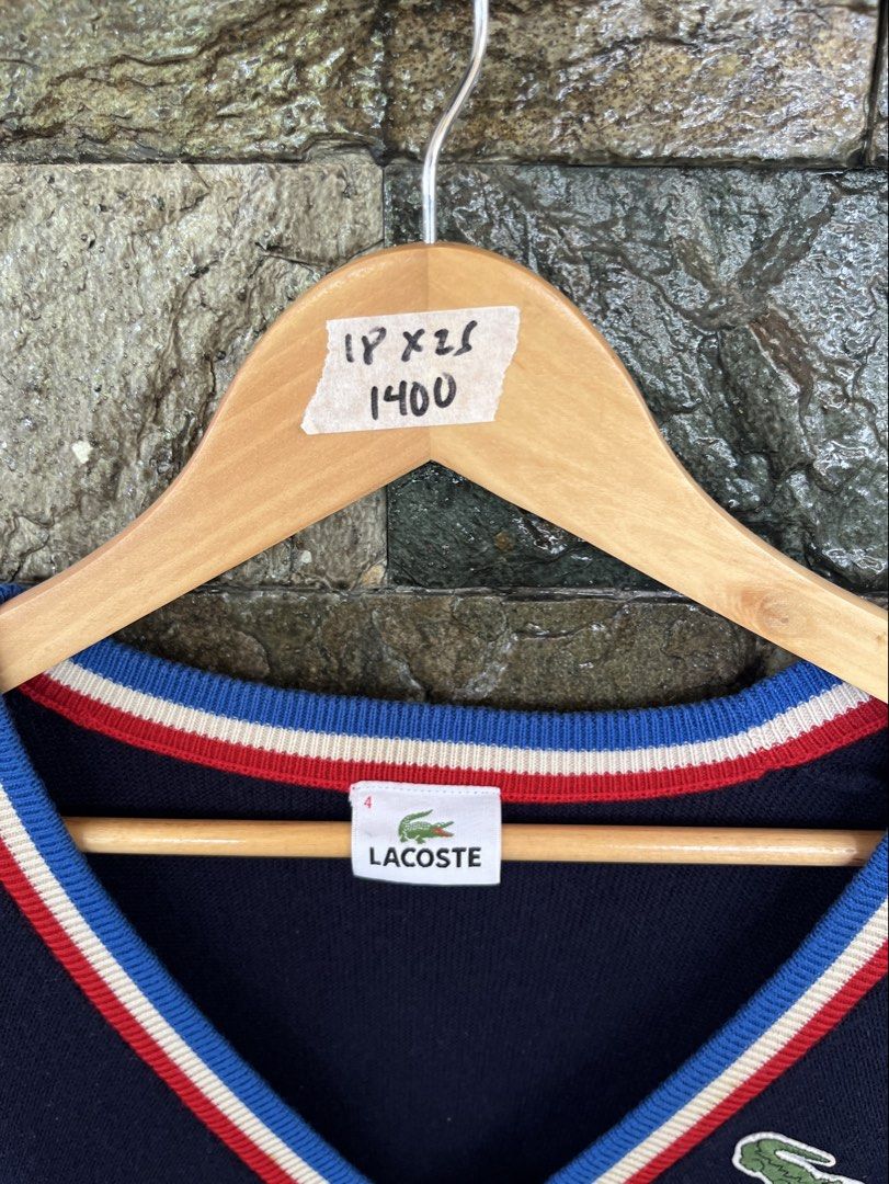 Lacoste Navy Blue Cardigan (Category: Coats, Jackets and Outerwear) located in Cagayan de Oro. Submitted by curatedheirloomph_ (Listing ID 1468237609, Image 2). Description: 𝘿𝙞𝙢𝙚𝙣𝙨𝙞𝙤𝙣𝙨: 18x25 𝘽𝙚𝙨𝙩 𝙁𝙞𝙩: Small 𝘾𝙤𝙣𝙙𝙞𝙩𝙞𝙤𝙣 & 𝘾𝙤𝙡𝙤𝙧 𝙍𝙖𝙩𝙚: Excellent (9.5/10) 𝙄𝙨𝙨𝙪𝙚: Pin holes 𝘼𝙪𝙩𝙝𝙚𝙣𝙩𝙞𝙘𝙞𝙩𝙮 𝘿𝙚𝙘𝙡𝙖𝙧𝙖𝙩𝙞𝙤𝙣: Authentic.