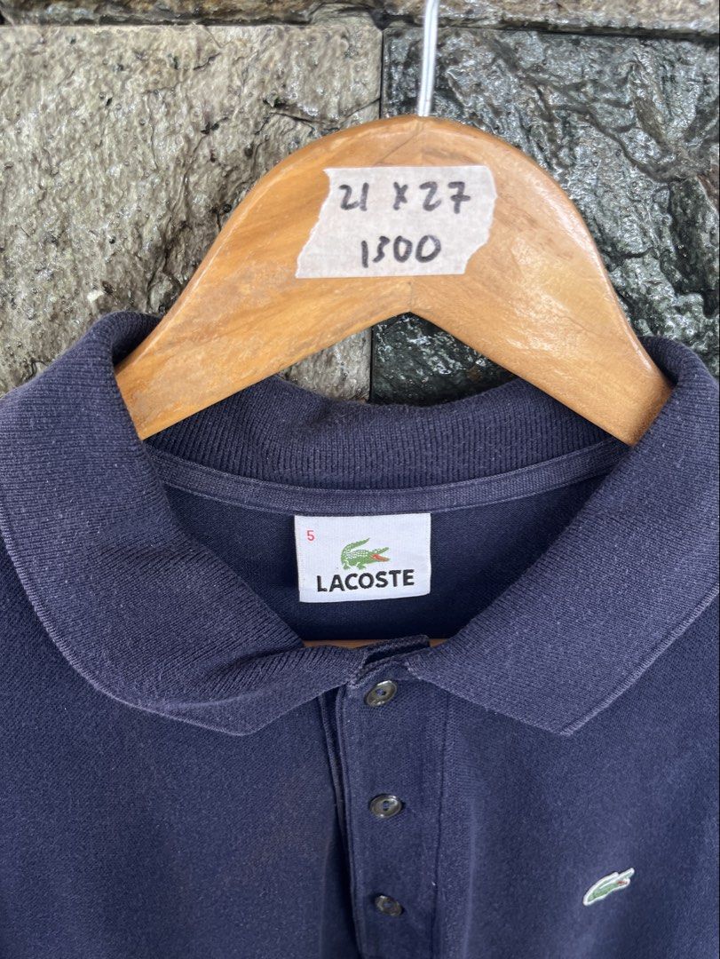 Lacoste Navy Blue Poloshirt (Category: Tshirts & Polo Shirts ) located in Cagayan de Oro. Submitted by curatedheirloomph_ (Listing ID 1468222787, Image 2). Description: 𝘿𝙞𝙢𝙚𝙣𝙨𝙞𝙤𝙣𝙨: 21x27 𝘽𝙚𝙨𝙩 𝙁𝙞𝙩: Large 𝘾𝙤𝙣𝙙𝙞𝙩𝙞𝙤𝙣 & 𝘾𝙤𝙡𝙤𝙧 𝙍𝙖𝙩𝙚: Excellent (9.5/10) 𝙄𝙨𝙨𝙪𝙚: Lints 𝘼𝙪𝙩𝙝𝙚𝙣𝙩𝙞𝙘𝙞𝙩𝙮 𝘿𝙚𝙘𝙡𝙖𝙧𝙖𝙩𝙞𝙤𝙣: Authentic.