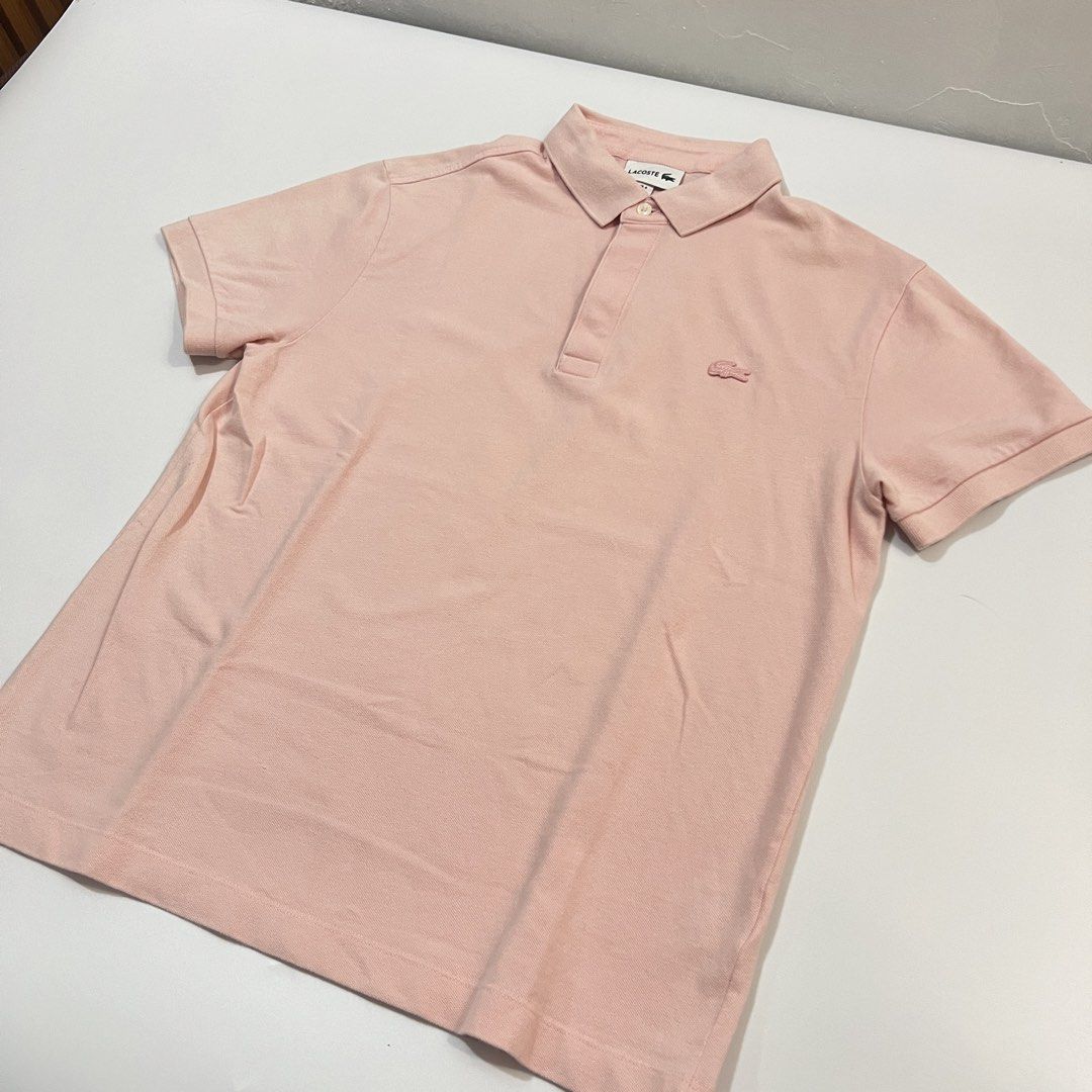Lacoste Pink (Category: Formal Shirts) located in Cebu City. Submitted by ubecthrift (Listing ID 1468102403, Image 3). Description: Lacoste Pink Medium on tag 20 width 25 length No flaws Excellent condition Authentic 💯.