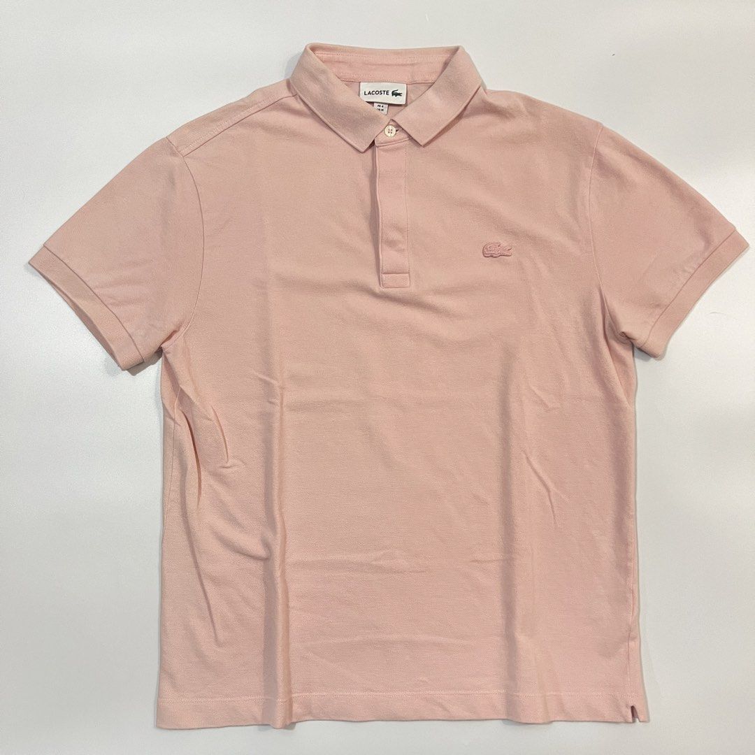 Lacoste Pink (Category: Formal Shirts) located in Cebu City. Submitted by ubecthrift (Listing ID 1468102403, Image 2). Description: Lacoste Pink Medium on tag 20 width 25 length No flaws Excellent condition Authentic 💯.