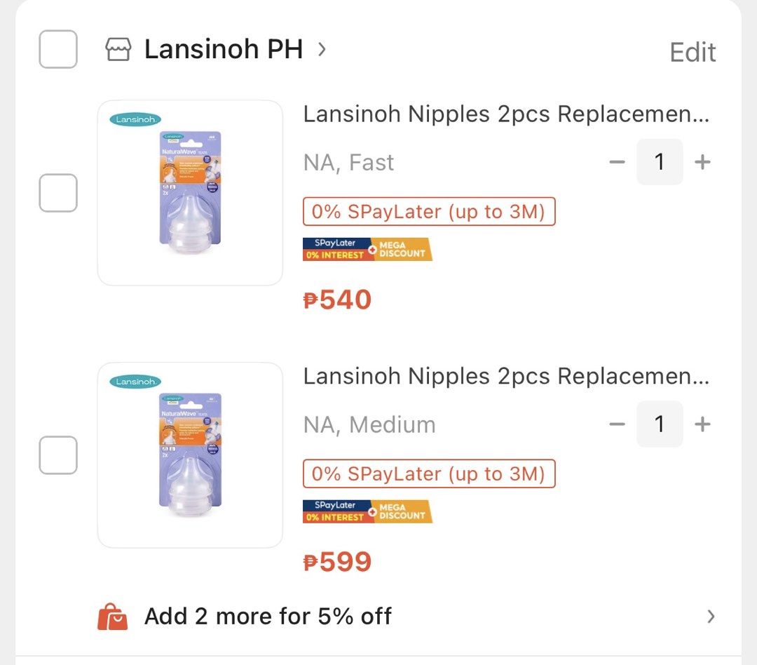 Lansinoh Size 4 Fast Flow Nipple Replacement for 6m + (Category: Breastfeeding & Bottle Feeding) located in Quezon City. Submitted by simply_closet (Listing ID 1468103785, Image 2). Description: Never used Just washed and sterilized MOP: Gcash/Bank transfer.