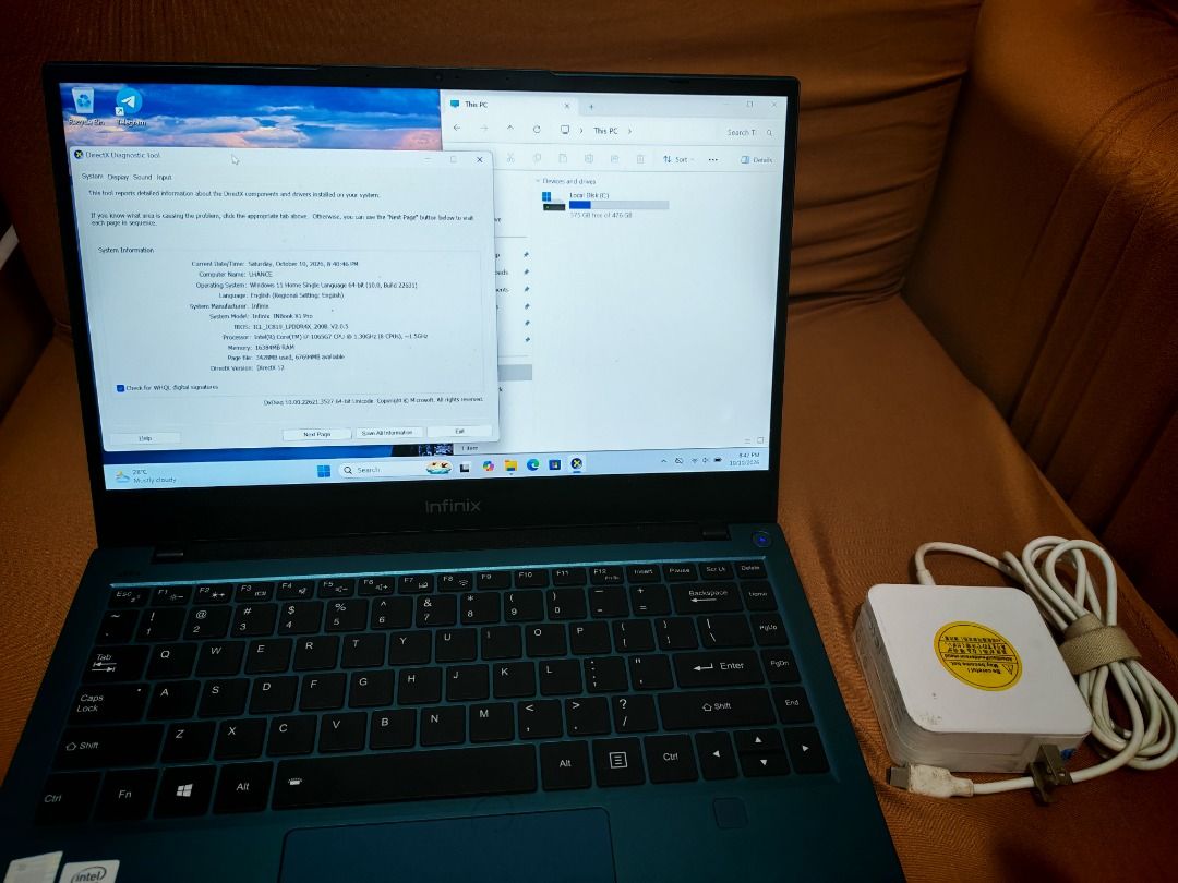 Laptap rush for sale (Category: Laptops & Notebooks) located in Caloocan City. Submitted by markyziz (Listing ID 1468280853, Image 1). Description: Stock lang sa cabinet nawala ang charger pero nabilhan na.. • Processor: 10th-generation Intel Core i7-1065G7 • RAM & Storage: 16GB RAM and 512GB NVMe PCIe SSD • Display: 14-inch Full HD (1920 x 1080) IPS display with 300 nits brightness • Build & Weight: Lightweight full-metal aluminum body weighing 