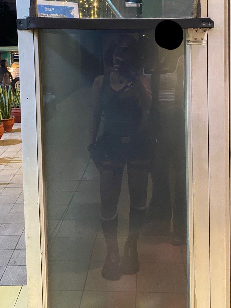 Lara croft halloween costume set (Category: Sets or Coordinates) located in Mandaluyong City. Submitted by rainiiah (Listing ID 1468225095, Image 3). Description: size s if w boots (size 5) - 400 excluded: black short.