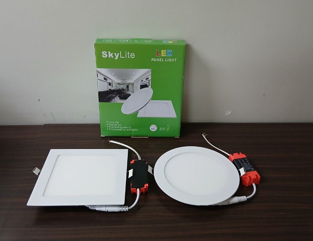 LED Panel Light 12 watts 17cm size (Skylite Brand) (Category: Lighting) located in Manila. Submitted by townlites (Listing ID 1468135665, Image 2). Description: Color: Warm white, White Shape: Round, Square Watts: 12W Size: 17cm Voltage: 85~265V 50/60Hz Use good quality LED resistance light falling. Highly-efficient electronics ballast ensure to long lifespan using. More than 3 times energy saving compare to traditional energy saving bulb Switch 