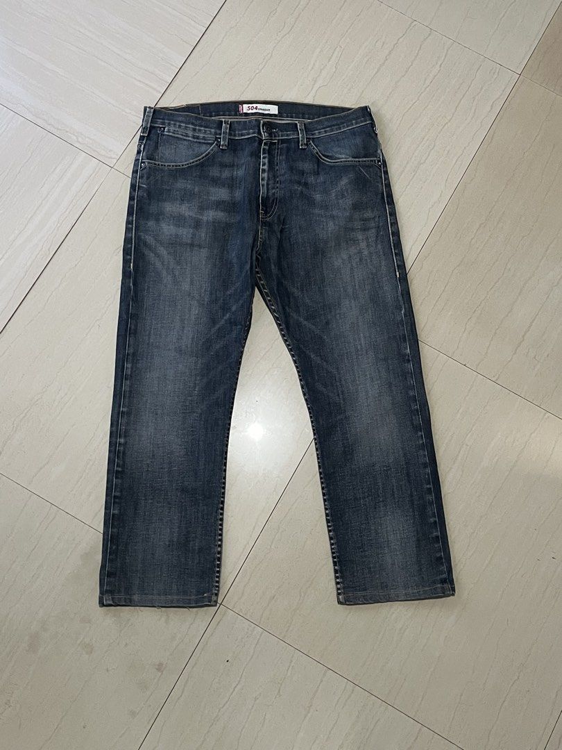 Levi’s 504 Straight (Category: Jeans) located in Talisay. Submitted by arabell21 (Listing ID 1468159300, Image 1). Description: Good as new condition W36 L34 on tag Dimes W36 L38 HEM 8.5-9 Color rate 9.5-10/10 Issue: heel drag on right side (visible on last pic very minimal).