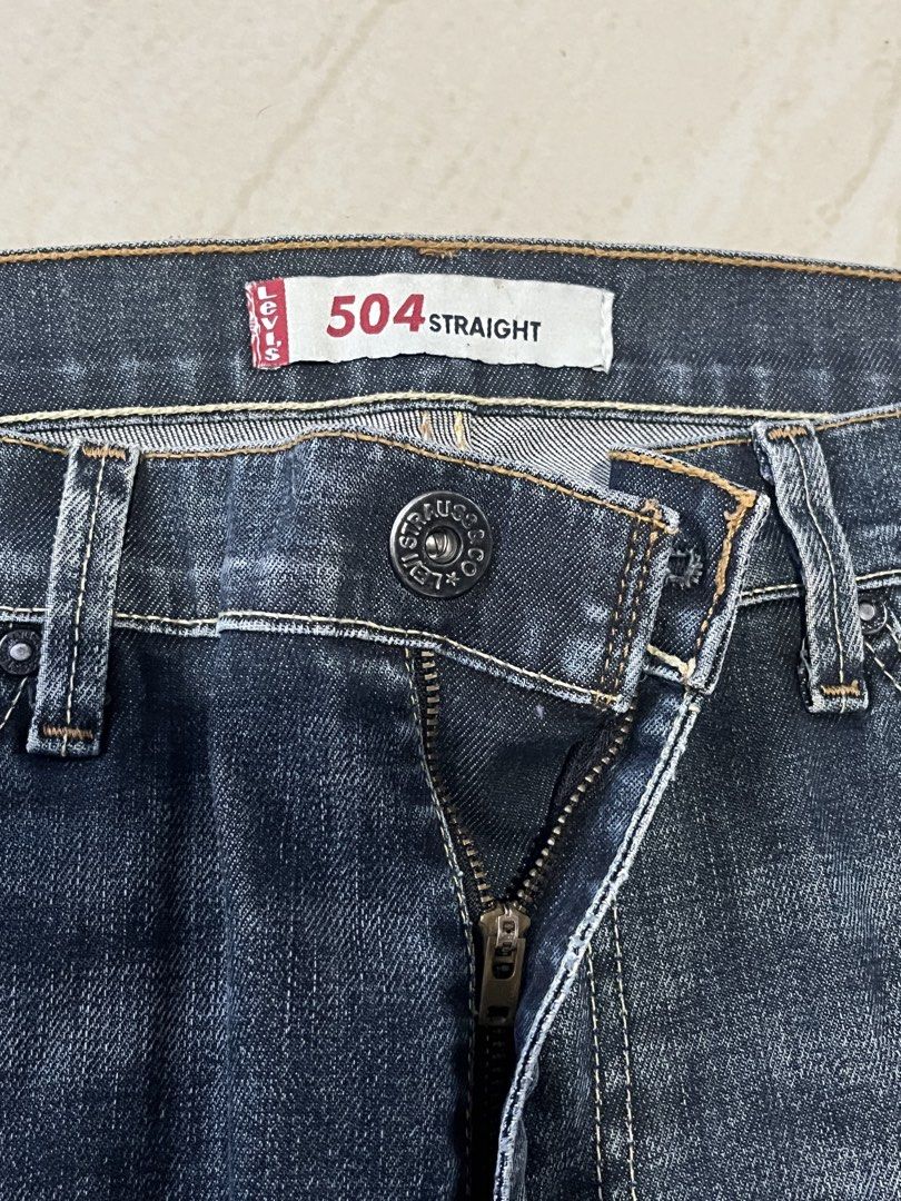 Levi’s 504 Straight (Category: Jeans) located in Talisay. Submitted by arabell21 (Listing ID 1468159300, Image 3). Description: Good as new condition W36 L34 on tag Dimes W36 L38 HEM 8.5-9 Color rate 9.5-10/10 Issue: heel drag on right side (visible on last pic very minimal).