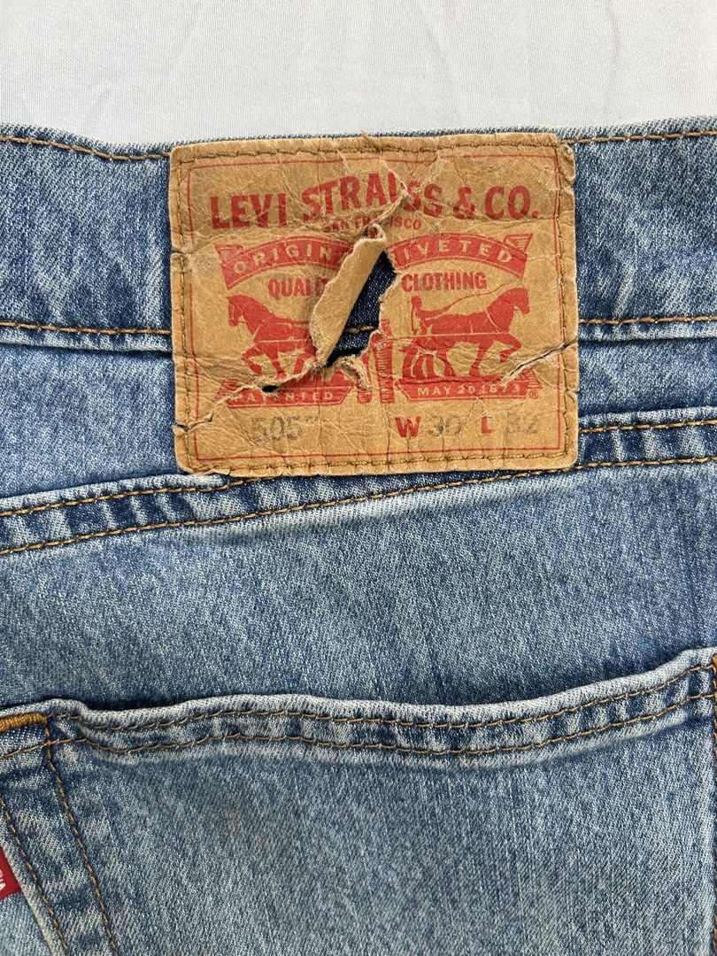 Levi's 505 Straight Leg Jeans W30 L32 (Category: Jeans) located in Davao. Submitted by ichigobosshater (Listing ID 1468190877, Image 2). Description: Levi's 505 Size: W30 L32 overall condition 8/10 length altered na sya (seen in picture) price: 2500 location: davao .