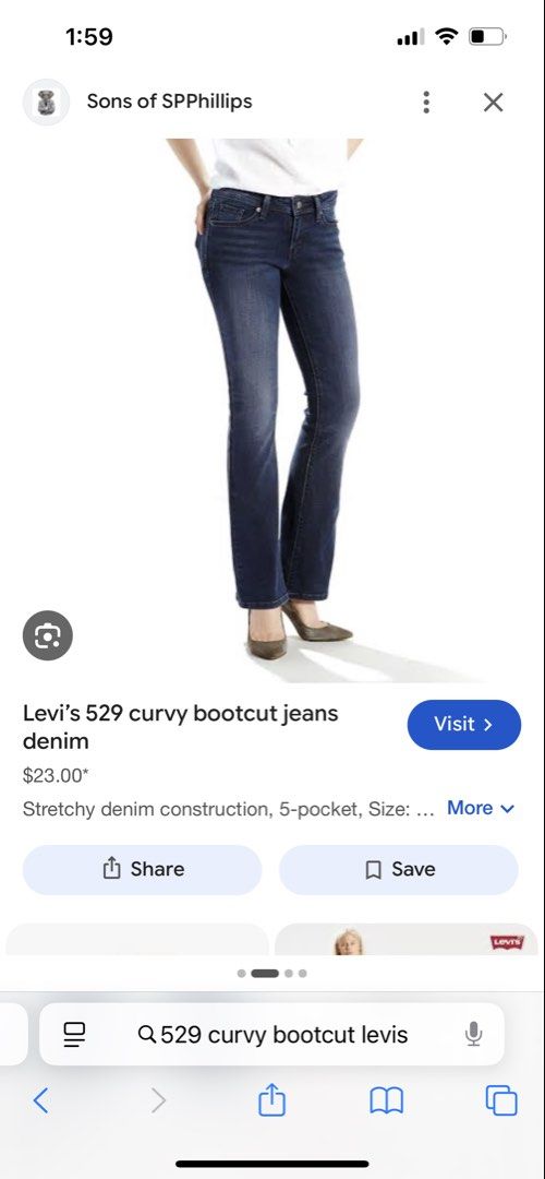 Levi’s 529 Curvy Bootcut Pants in size 28 (Category: Jeans) located in Santiago. Submitted by sonielyn (Listing ID 1468105210, Image 1). Description: removed tags only! size 28 .