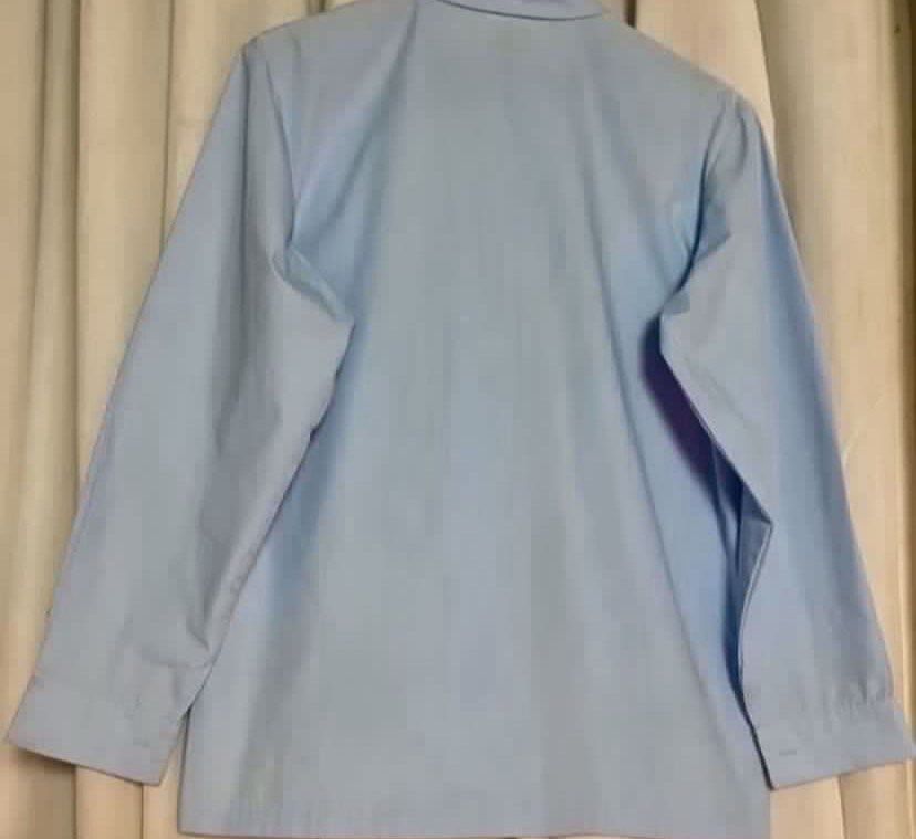 Light Blue Tie-Collar Longsleeve (Category: Shirts) located in Caloocan City. Submitted by declutteringph. (Listing ID 1468102962, Image 3). Description: No Size on the tag! Measurements: Dimensions (inches) Shoulder Width: 17 1/2” Bust Width: 21 1/2” Body Length: 27” Sleeves Length:22”.
