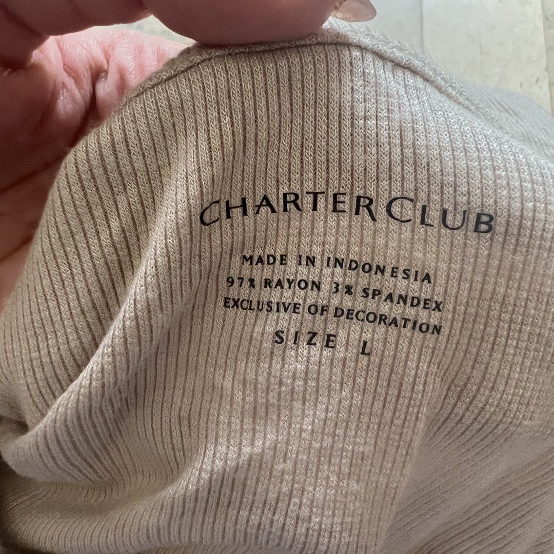 Light brown tank top (L) (Category: Sleeveless) located in Cebu City. Submitted by sammaemendoza (Listing ID 1468173351, Image 3). Description: Brand: Charter Club.