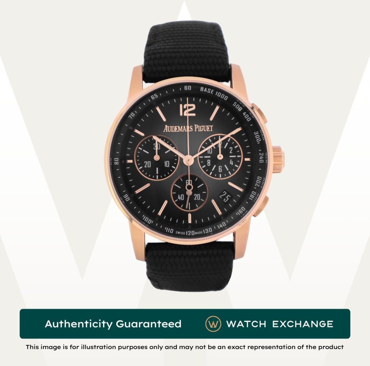 [LNIB] Audemars Piguet Code 11.59 Strap 26393NR.OO.A002KB.01 Black Dial Z29690 Dec 2023 (Category: Watches) located in Singapore. Submitted by watchexchange.sg (Listing ID 1468146981, Image 1). Description: [LNIB] Audemars Piguet Code 11.59 Strap 26393NR.OO.A002KB.01 Black Dial Z29690 Dec 2023 Price: $35,500 Brand: Audemars Piguet Model: 26393NR.OO.A002KB.01 Condition: LNIB Dial: Black Case Diameter: 41mm Material: Rose Gold & Ceramic Original Bo