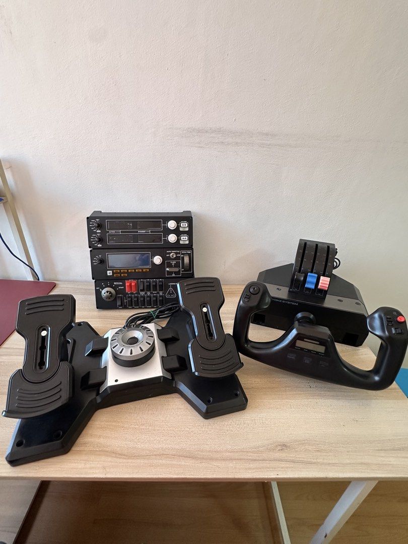 LOGITECH FLIGHT CONTROLS (Category: Other Gadgets) located in Quezon City. Submitted by stephensegundo (Listing ID 1468256234, Image 2). Description: FOR SALE! RFS: hindi na ginagamit COMPLETE BOX, SCREEWS AND MANUALS ALL 100% WORKING! Flight Yoke System - 9500 Flight Rudder Pedal - 9500 Flight Radio Panel - 5500 Flight Multi Panel - 5500 Flight Switch Panel - 5500 ALL GOOD AS NEW! Meet up within NCR only...
