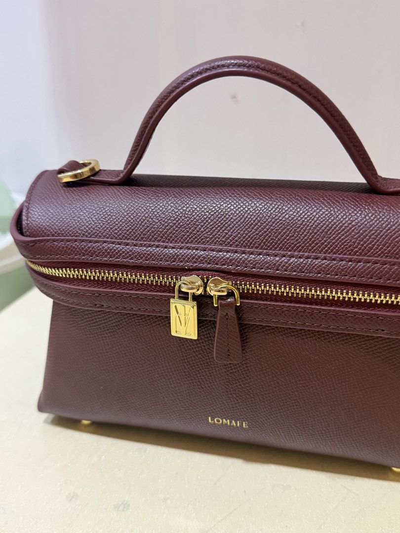 Lomafe Mini Leri in Maroon with Gold Hardware (Category: Cross-body Bags) located in Manila. Submitted by shopmybabies (Listing ID 1468208669, Image 2). Description: Only dustbag included (threw the box na) Rfs: decluttering .