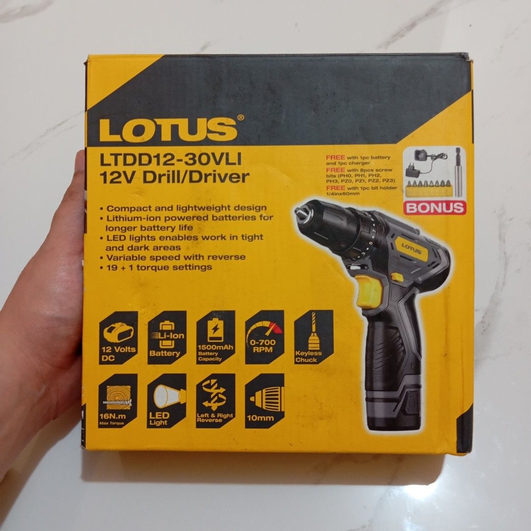 Lotus Drill/Driver (Category: Construction Tools & Equipment) located in Quezon City. Submitted by lorenzo_yu (Listing ID 1468256803, Image 1). Description: .