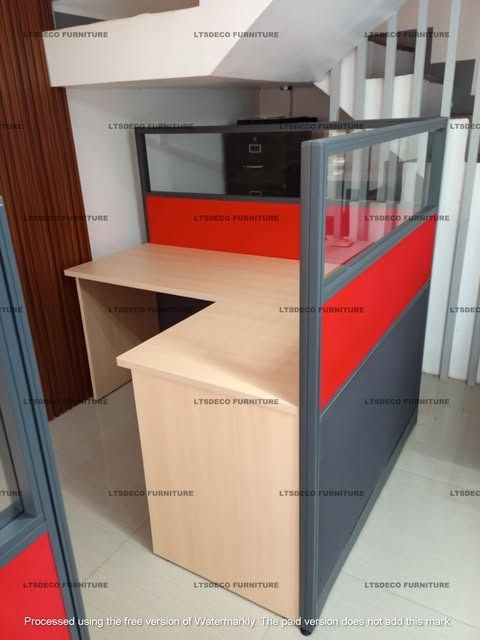 L-SHAPE WORKSTATION WITH GLASS OFFICE PARTITION (Category: Office Furniture & Fixtures) located in Quezon City. Submitted by cherry.ltsdeco (Listing ID 1468113887, Image 3). Description: LTSDECO Home and Office Furniture Trading MANUFACTURER • FABRICATOR • SUPPLIER Looking for office furniture, modular partitions, workstations, or customized furniture? We can help! LTSDECO Home and Office Furniture Trading is a trusted manufacturer, fabricator, a
