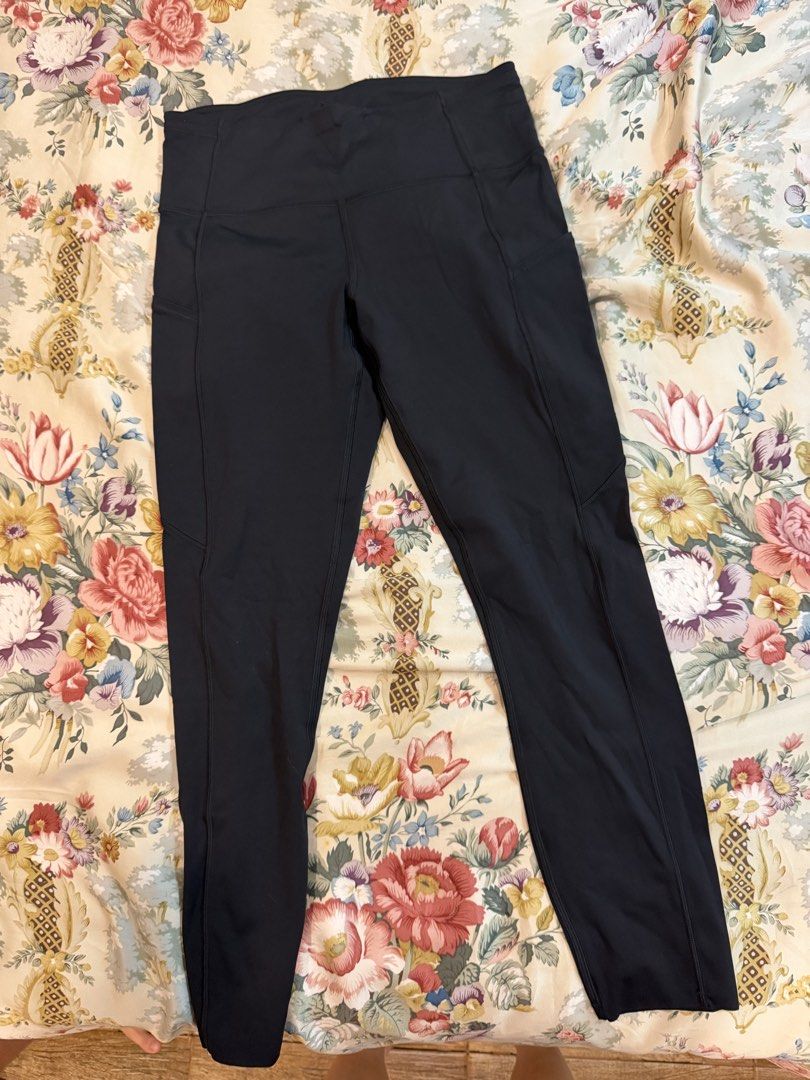 Lululemon Black Leggings Size 8 (Category: Activewear) located in Manila. Submitted by bellafleur (Listing ID 1468195977, Image 1). Description: - Brand: Lululemon - Color: Classic Black - Size: 8 - Material: Premium nylon and lycra blend (super stretchy and comfy) - Features: Convenient side pockets on both thighs and signature Lulu logo on the lower back leg - Condition: Excellent / Wash instructions on inner tag - Best for: Workouts, running, 