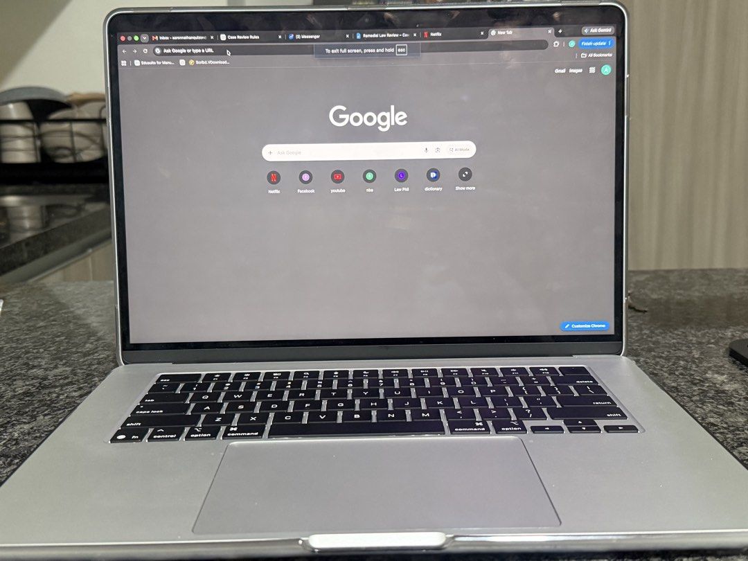 macbook air 2025 m4 chip 15 inch (Category: Laptops & Notebooks) located in Pasig City. Submitted by watchguylover (Listing ID 1468212446, Image 3). Description: bought for Php 76,000 in power mac megamall. battery health 98% NO ISSUES. NO DENTS. complete set, charger, original speck clear case, box, receipt from power mac RFS: buying macbook neo.