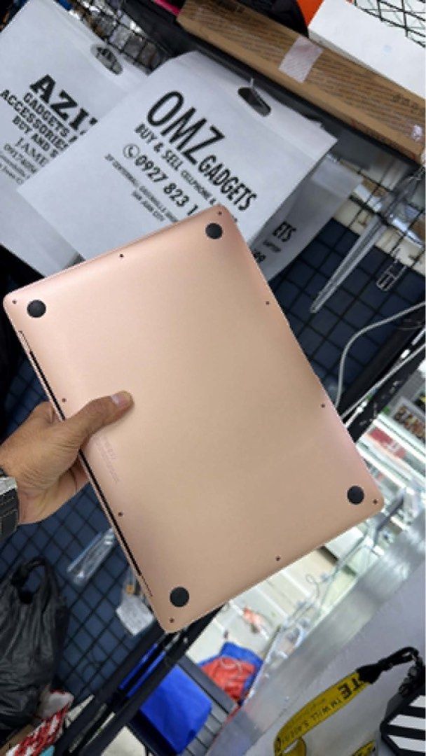 Macbook air m1 8gb 512ssd (Category: Laptops & Notebooks) located in Manila. Submitted by ayamindalano (Listing ID 1468261649, Image 3). Description: Macbook air m1 8gb ram 512ssd Rosegold No hidden issue except sa sticker mark Reset all you want Inclusion Charger Pouch Casing Can do meet up aroun manila Can do cop via lbc .