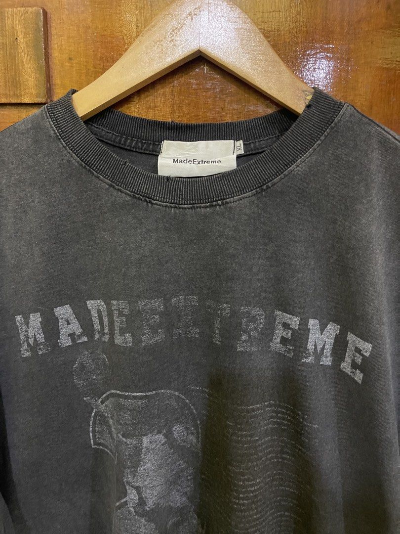 Made Extreme Shirt (Category: Tshirts & Polo Shirts ) located in Marikina City. Submitted by greatfindsmnlph (Listing ID 1468202202, Image 2). Description: Made Extreme Acid Washed Shirt Price: 250 Size: XL Width: 24.5 Length: 29 Color: Black Color Rate: 10/10 Condition: 10/10 almost new Very nice in actual.