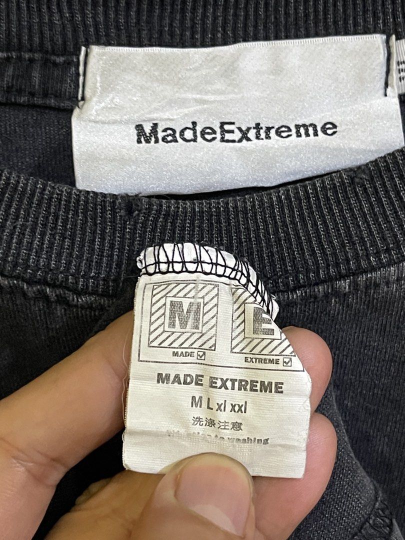 Made Extreme Shirt (Category: Tshirts & Polo Shirts ) located in Marikina City. Submitted by greatfindsmnlph (Listing ID 1468202202, Image 3). Description: Made Extreme Acid Washed Shirt Price: 250 Size: XL Width: 24.5 Length: 29 Color: Black Color Rate: 10/10 Condition: 10/10 almost new Very nice in actual.