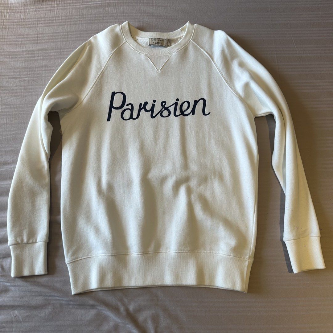 Maison Kitsuné Parisien Sweatshirt (Category: Hoodies) located in San Juan City. Submitted by joe_tantiado (Listing ID 1468096554, Image 3). Description: Width 20.5” Length 25.5”.