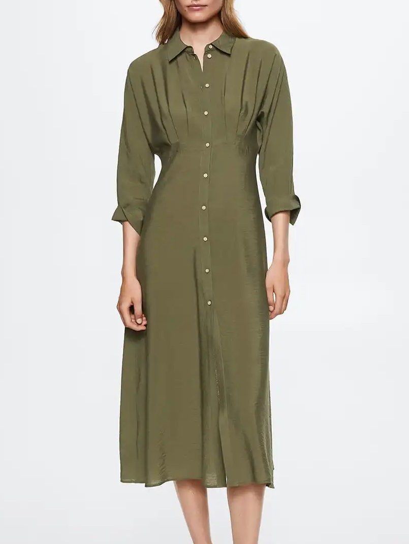 Mango Olive Green Button down Polo Maxi Dress (Category: Dresses) located in Binan City. Submitted by myprelovedhaul (Listing ID 1468136420, Image 1). Description: - no when worn photos! - last price posted! - please message only if sure buyer! - limited replies only. - Available unless mark as sold. - Ship via j&t or lalamove for same day. -Mode of payment: Gcash 📍Biñan Laguna .