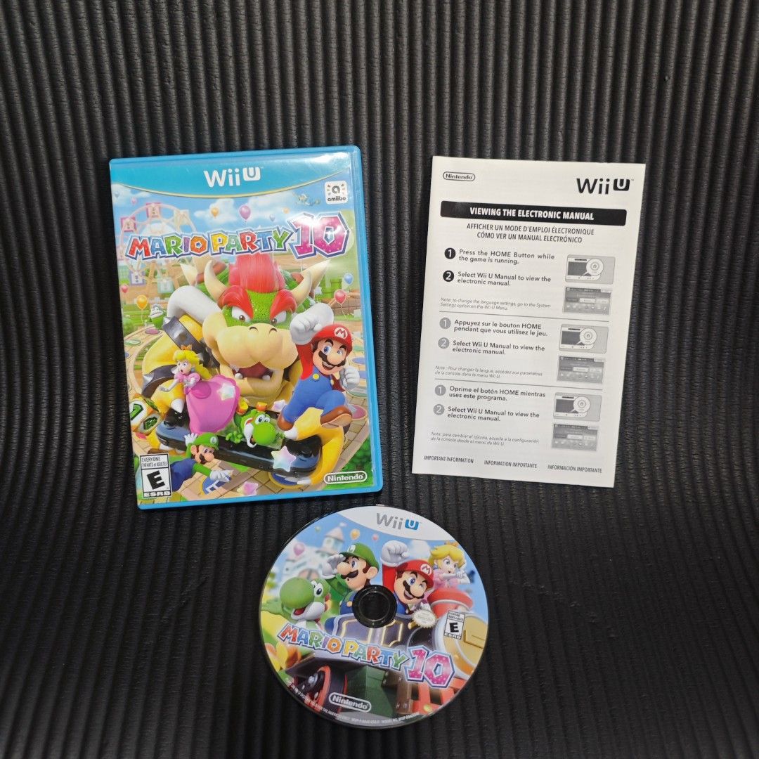 Mario Party 10 Wii U Game (US) (Category: Nintendo) located in Quezon City. Submitted by shopme_gadget30 (Listing ID 1468099126, Image 1). Description: kindly read the details first for sale fixed price good condition tested and working with Case and disc game disc (no scratches to minimal scratches) with manual compatible to Nintendo Wii U USA Region qc area meet up: sm north shipping fee must shoulder by the buyer via lalamove or grab payment: 