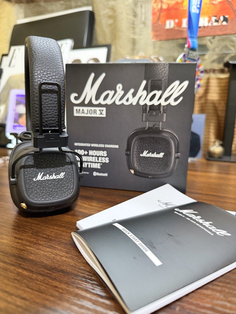 Marshall Major V On-Ear Wireless Headphones (Category: Headphones & Headsets) located in Cebu City. Submitted by thelittlefindscbu (Listing ID 1468276481, Image 2). Description: 🎧 FOR SALE: MARSHALL MAJOR V BLUETOOTH ON-EAR HEADPHONES 🖤 Original 💯 Bought from Amazon around P8,1k that time Current price now in Marshall Official Store is 7,990 IN EXCELLENT CONDITION, not abused because extra headphoes only. FEMALE USER who takes care of her thin
