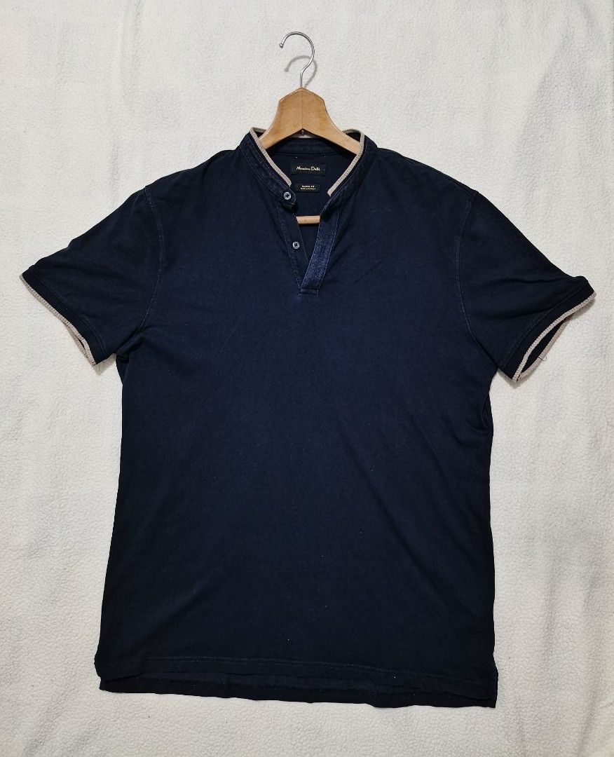 Massimo Dutti Mandarin Collar Pique Polo Shirt (Category: Tshirts & Polo Shirts ) located in Santa Cruz. Submitted by oddpenguin-4575 (Listing ID 1468097352, Image 2). Description: 📌.....P L E A S E R E A D..... 📌Brand: Massimo Dutti (Authentic Inditex Group Product) 📌measurement:Laid flat Sh-17"/Sleeve-8.5"/Chest-20.5"/Lenght-29"/armhole-7"/armpit-10" 📌size:this polo shirt translates to a Standard Large (L) in local Filipino men's sizing. 📌