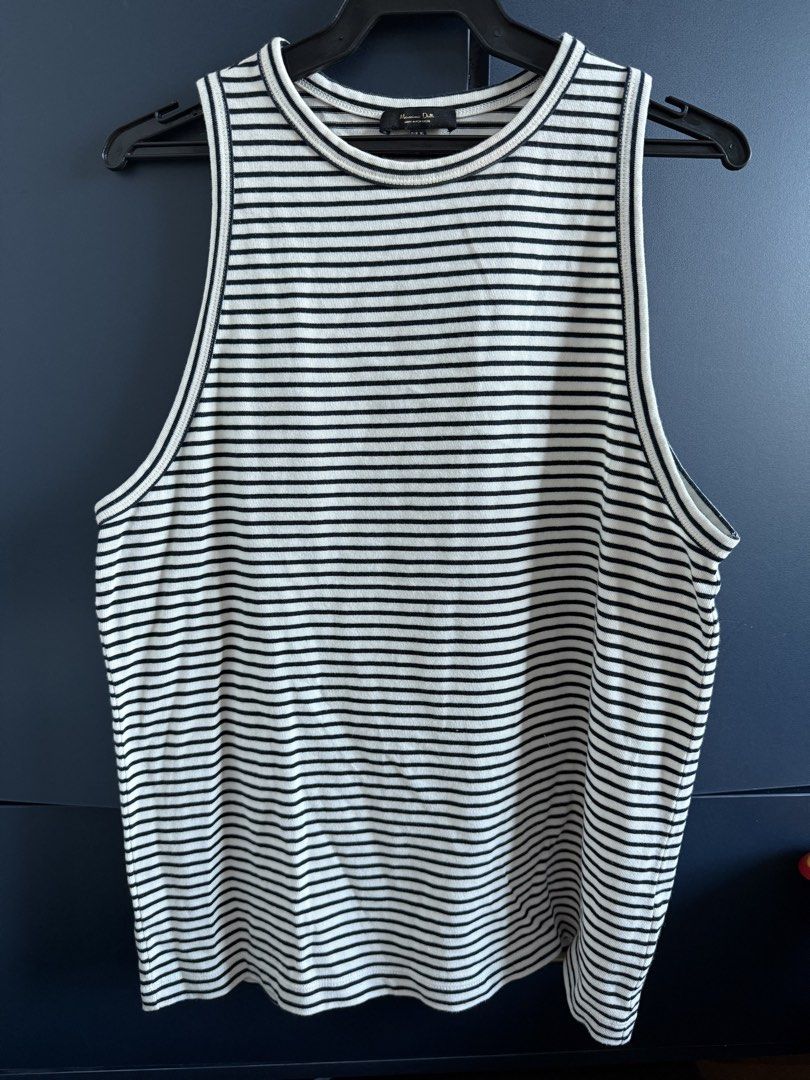 Massimo dutti striped sleeveless top (Category: Sleeveless) located in Makati City. Submitted by nmvs1 (Listing ID 1468198106, Image 1). Description: New no tag never used Massimo Dutti Halter style striped top Stretch material Xl Bought for 1800.